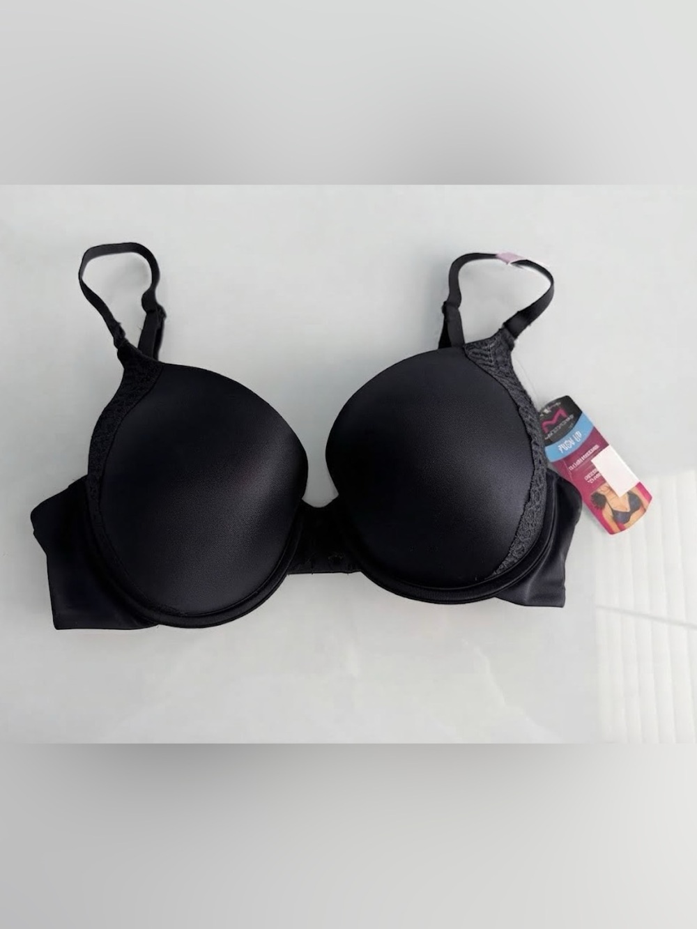 Maidenform Black Natural Boost Add-a-Size Shaping Underwire Bra 9428 Size 36D